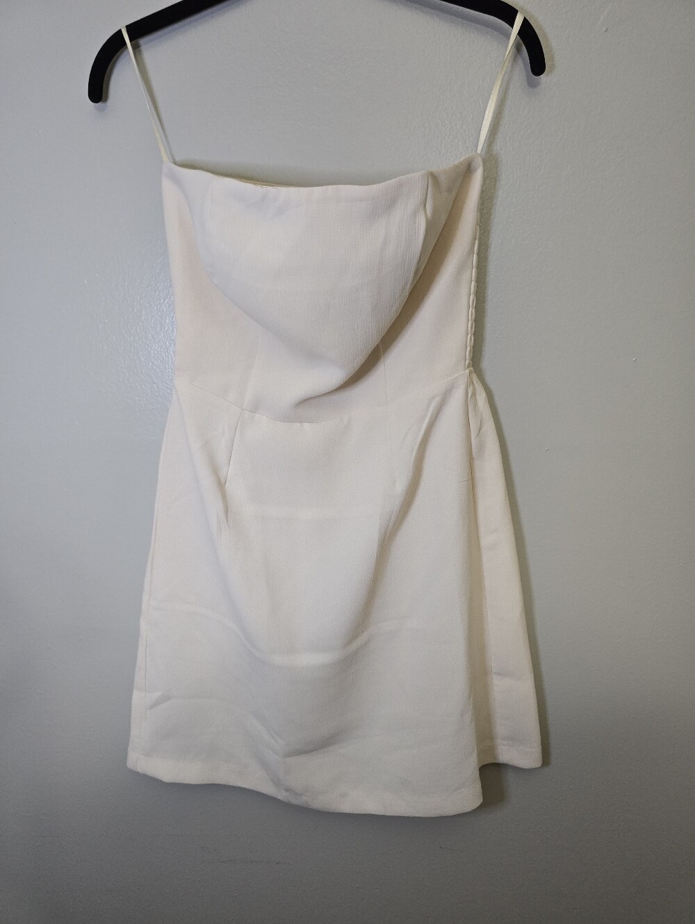 Song of Style Strapless Cream Mini Dress